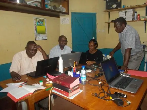 Tharaka translators doing consultant checking